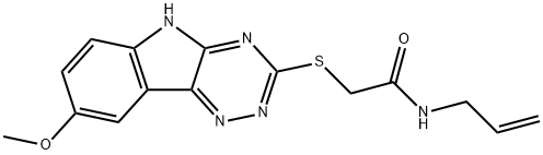 Acetamide, 2-[(8-methoxy-2H-1,2,4-triazino[5,6-b]indol-3-yl)thio]-N-2-propenyl- (9CI) 구조식 이미지