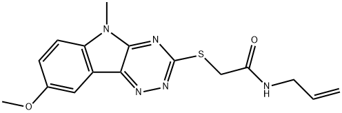 Acetamide, 2-[(8-methoxy-5-methyl-5H-1,2,4-triazino[5,6-b]indol-3-yl)thio]-N-2-propenyl- (9CI) 구조식 이미지