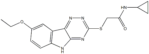 Acetamide, N-cyclopropyl-2-[(8-ethoxy-2H-1,2,4-triazino[5,6-b]indol-3-yl)thio]- (9CI) 구조식 이미지