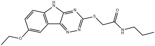 Acetamide, 2-[(8-ethoxy-2H-1,2,4-triazino[5,6-b]indol-3-yl)thio]-N-propyl- (9CI) 구조식 이미지