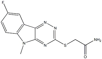 Acetamide, 2-[(8-fluoro-5-methyl-5H-1,2,4-triazino[5,6-b]indol-3-yl)thio]- (9CI) 구조식 이미지