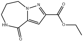 4-Oxo-5,6,7,8-tetrahydro-4H-1,5,8a-triaza-azulene-2-carboxylic acid ethyl ester Structure