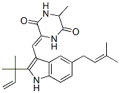 3-[(Z)-[2-(1,1-Dimethyl-2-propenyl)-5-(3-methyl-2-butenyl)-1H-indol-3-yl]methylene]-6-methyl-2,5-piperazinedione 구조식 이미지