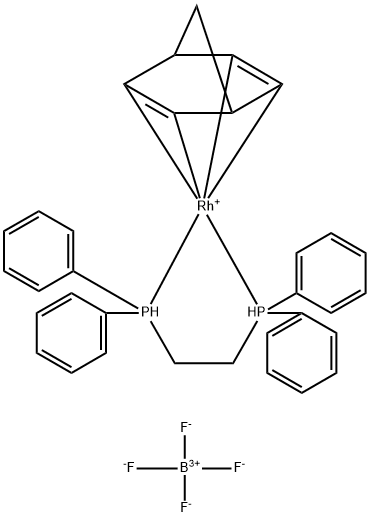 1,2-BIS(DIPHENYLPHOSPHINO)ETHANE NORBORNADIENE RHODIUM TETRAFLUOROBORATE 구조식 이미지