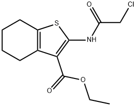 ETHYL 2-[(2-CHLOROACETYL)AMINO]-4,5,6,7-TETRAHYDRO-1-BENZOTHIOPHENE-3-CARBOXYLATE 구조식 이미지