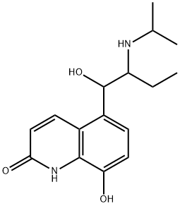 2(1H)-퀴놀리논,8-하이드록시-5-(1-하이드록시-2-((1-메틸에틸)아미노)부틸)- 구조식 이미지