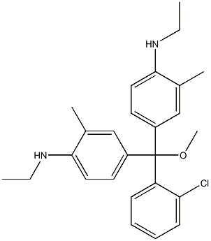 4,4'-[(2-클로로페닐)메톡시메틸렌]비스[N-에틸-o-톨루이딘] 구조식 이미지