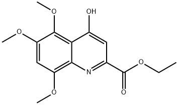 에틸4-히드록시-5,6,8-트리메톡시퀴놀린-2-카르복실레이트 구조식 이미지