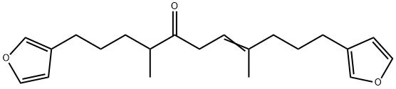 (7E)-1,11-Bis(3-furanyl)-4,8-dimethyl-7-undecen-5-one 구조식 이미지