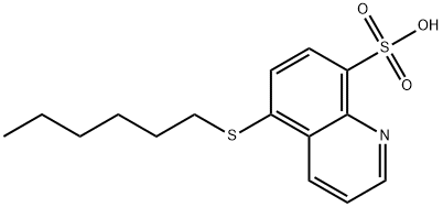 8-Quinolinesulfonic  acid,  5-(hexylthio)- 구조식 이미지