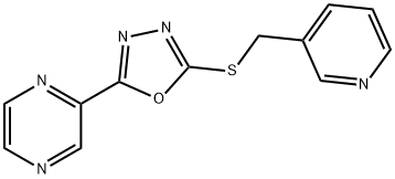 Pyrazine, [5-[(3-pyridinylmethyl)thio]-1,3,4-oxadiazol-2-yl]- (9CI) Structure