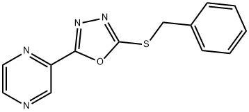 Pyrazine, [5-[(phenylmethyl)thio]-1,3,4-oxadiazol-2-yl]- (9CI) Structure