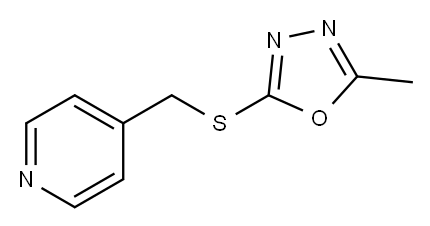 Pyridine, 4-[[(5-methyl-1,3,4-oxadiazol-2-yl)thio]methyl]- (9CI) 구조식 이미지