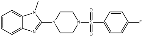 Piperazine, 1-[(4-fluorophenyl)sulfonyl]-4-(1-methyl-1H-benzimidazol-2-yl)- (9CI) Structure