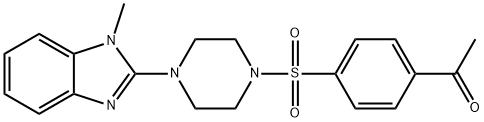 Piperazine, 1-[(4-acetylphenyl)sulfonyl]-4-(1-methyl-1H-benzimidazol-2-yl)- (9CI) 구조식 이미지