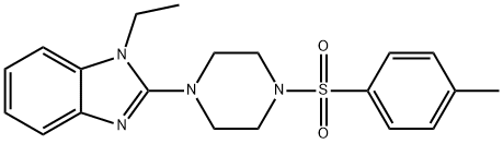 Piperazine, 1-(1-ethyl-1H-benzimidazol-2-yl)-4-[(4-methylphenyl)sulfonyl]- (9CI) 구조식 이미지