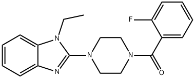 Piperazine, 1-(1-ethyl-1H-benzimidazol-2-yl)-4-(2-fluorobenzoyl)- (9CI) 구조식 이미지