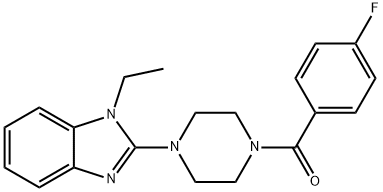 Piperazine, 1-(1-ethyl-1H-benzimidazol-2-yl)-4-(4-fluorobenzoyl)- (9CI) Structure