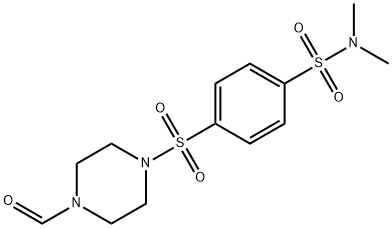 Benzenesulfonamide, 4-[(4-formyl-1-piperazinyl)sulfonyl]-N,N-dimethyl- (9CI) Structure