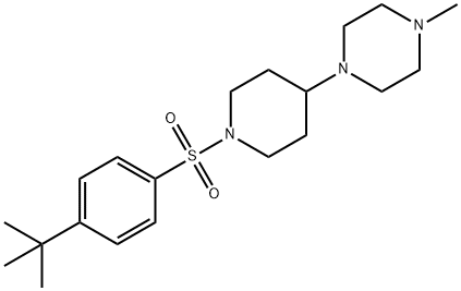 Piperidine, 1-[[4-(1,1-dimethylethyl)phenyl]sulfonyl]-4-(4-methyl-1-piperazinyl)- (9CI) 구조식 이미지