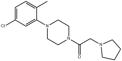 Piperazine, 1-(5-chloro-2-methylphenyl)-4-(1-pyrrolidinylacetyl)- (9CI) Structure