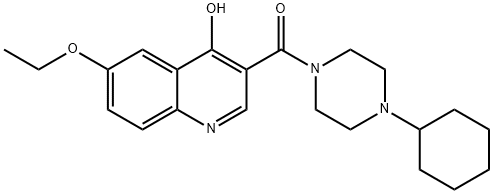 Piperazine, 1-cyclohexyl-4-[(6-ethoxy-4-hydroxy-3-quinolinyl)carbonyl]- (9CI) 구조식 이미지