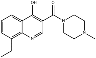 Piperazine, 1-[(8-ethyl-4-hydroxy-3-quinolinyl)carbonyl]-4-methyl- (9CI) Structure