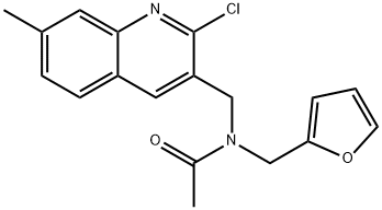 Acetamide, N-[(2-chloro-7-methyl-3-quinolinyl)methyl]-N-(2-furanylmethyl)- (9CI) Structure