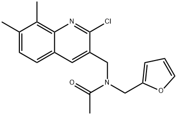 Acetamide, N-[(2-chloro-7,8-dimethyl-3-quinolinyl)methyl]-N-(2-furanylmethyl)- (9CI) 구조식 이미지