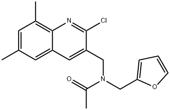 Acetamide, N-[(2-chloro-6,8-dimethyl-3-quinolinyl)methyl]-N-(2-furanylmethyl)- (9CI) 구조식 이미지