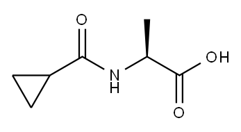 L-Alanine, N-(cyclopropylcarbonyl)- (9CI) 구조식 이미지