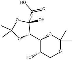 2,3:4,6-Di-O-isopropylidene-2-keto-L-gulonicacidmonohydrate 구조식 이미지
