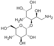 1,4-Diamino-3-O-(4-amino-4-deoxy-α-D-glucopyranosyl)-1,4-dideoxy-D-glucitol 구조식 이미지