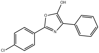 5-Oxazolol,  2-(4-chlorophenyl)-4-phenyl- 구조식 이미지