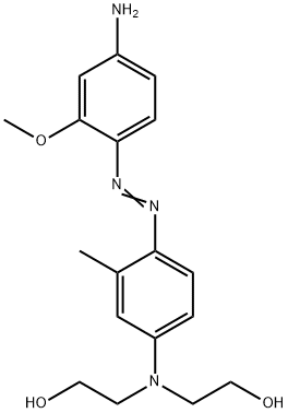 2,2'-[[4-[(4-Amino-2-methoxyphenyl)azo]-3-methylphenyl]imino]bisethanol 구조식 이미지
