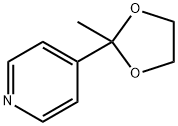 4-(2-메틸-1,3-디옥솔란-2-일)피리딘 구조식 이미지