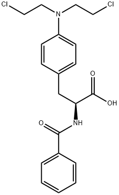 2-BENZAMIDO-3-(4-(N,N-BIS-(2-CHLOROETHYL)AMINO)PHENYL)PROPIONIC ACID 구조식 이미지