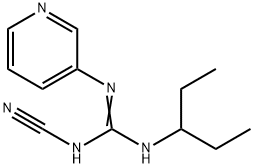 2-Cyano-1-(1-ethylpropyl)-3-(3-pyridyl)guanidine 구조식 이미지