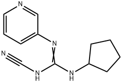 2-Cyano-1-cyclopentyl-3-(3-pyridyl)guanidine 구조식 이미지
