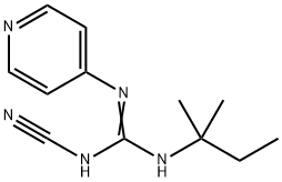 2-Cyano-1-tert-pentyl-3-(4-pyridyl)guanidine 구조식 이미지