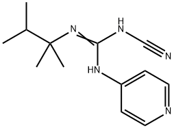 2-Cyano-3-(4-pyridyl)-1-(1,1,2-trimethylpropyl)guanidine 구조식 이미지