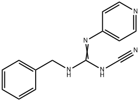1-Benzyl-2-cyano-3-(4-pyridyl)guanidine Structure