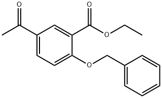 에틸5-아세틸-2-벤질옥시벤조에이트 구조식 이미지