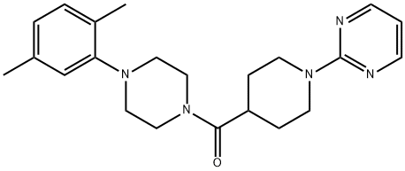 Piperazine, 1-(2,5-dimethylphenyl)-4-[[1-(2-pyrimidinyl)-4-piperidinyl]carbonyl]- (9CI) Structure