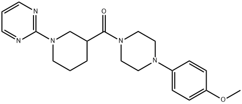 Piperazine, 1-(4-methoxyphenyl)-4-[[1-(2-pyrimidinyl)-3-piperidinyl]carbonyl]- (9CI) 구조식 이미지