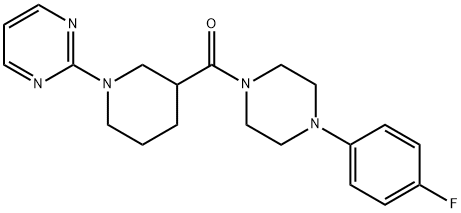 Piperazine, 1-(4-fluorophenyl)-4-[[1-(2-pyrimidinyl)-3-piperidinyl]carbonyl]- (9CI) Structure