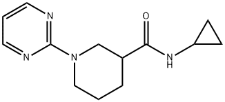 3-Piperidinecarboxamide,N-cyclopropyl-1-(2-pyrimidinyl)-(9CI) Structure