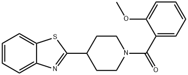 Piperidine, 4-(2-benzothiazolyl)-1-(2-methoxybenzoyl)- (9CI) Structure