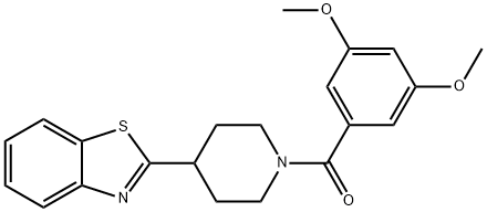 Piperidine, 4-(2-benzothiazolyl)-1-(3,5-dimethoxybenzoyl)- (9CI) 구조식 이미지