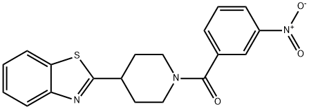 Piperidine, 4-(2-benzothiazolyl)-1-(3-nitrobenzoyl)- (9CI) Structure